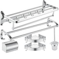 6-piece contemporary bathroom accessory set bathroom shelf/towel bar paper holder included