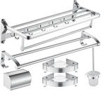 6-piece contemporary bathroom accessory set bathroom shelf/towel bar paper holder included