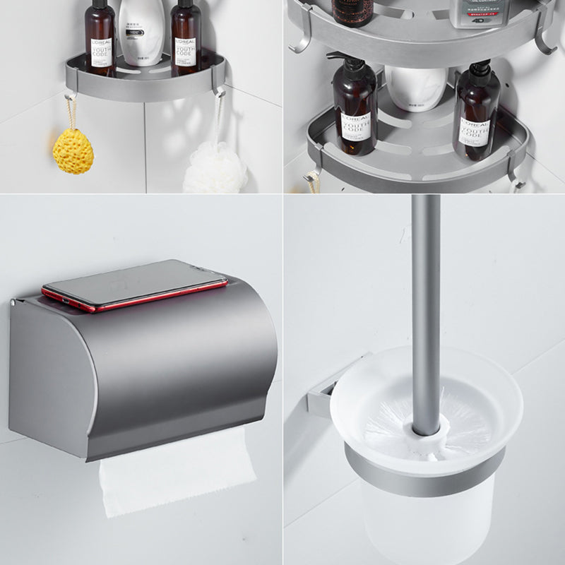6-piece contemporary bathroom accessory set bathroom shelf/towel bar paper holder included