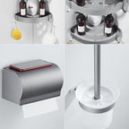 6-piece contemporary bathroom accessory set bathroom shelf/towel bar paper holder included