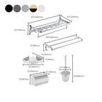 6-piece contemporary bathroom accessory set bathroom shelf/towel bar paper holder included
