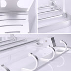 6-piece modern bathroom hardware set made of aluminum with towel holder/paper holder