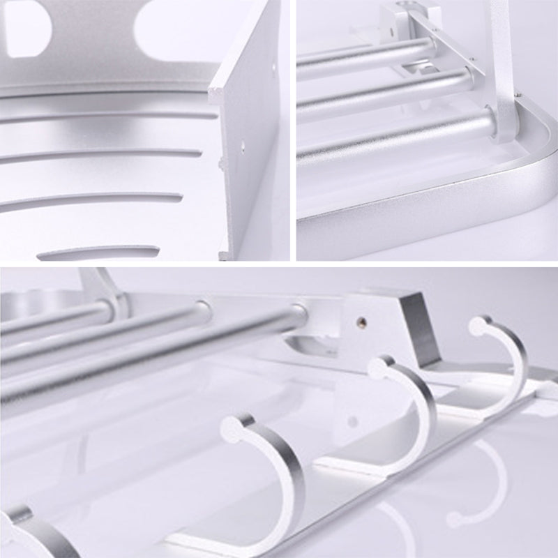6-piece modern bathroom hardware set made of aluminum with towel holder/paper holder