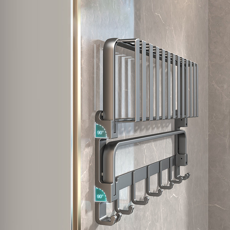 Modern Bathroom Accessories Set Gray Bathroom Shelf Paper Holder Bathroom Accessories Kit