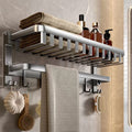 Modern Bathroom Accessories Set Gray Bathroom Shelf Paper Holder Bathroom Accessories Kit