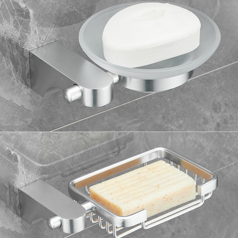 6-piece Chrome Bathroom Accessory as Individual Piece or as Set with Towel Ring Bar