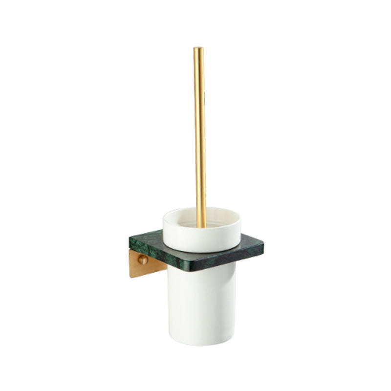 Golden Bath Hardware Set Brass & Marble Bathroom Accessories Set