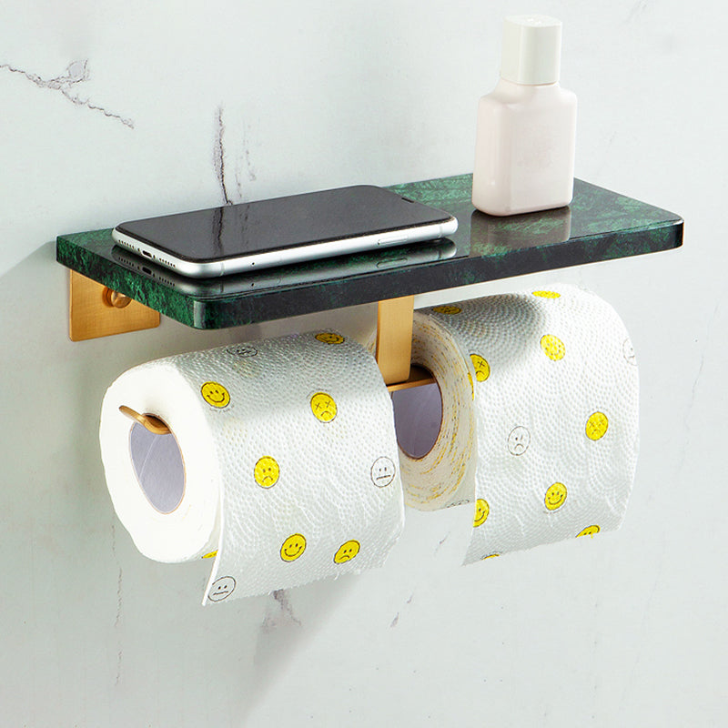 Golden Bath Hardware Set Brass & Marble Bathroom Accessories Set