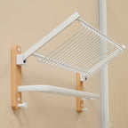 Aluminium and Wood Bathroom Accessories Set White Bathroom Accessories Kit