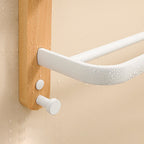 Aluminium and Wood Bathroom Accessories Set White Bathroom Accessories Kit