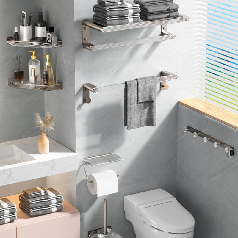 Modern Bathroom Set Gray Towel Rack Bathroom Shelf Bathroom Accessories Set