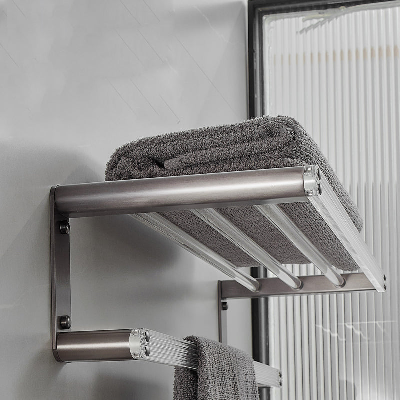 Modern Bathroom Set Gray Towel Rack Bathroom Shelf Bathroom Accessories Set