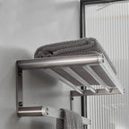 Modern Bathroom Set Gray Towel Rack Bathroom Shelf Bathroom Accessories Set