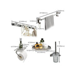 Modern Bathroom Set Gray Towel Rack Bathroom Shelf Bathroom Accessories Set