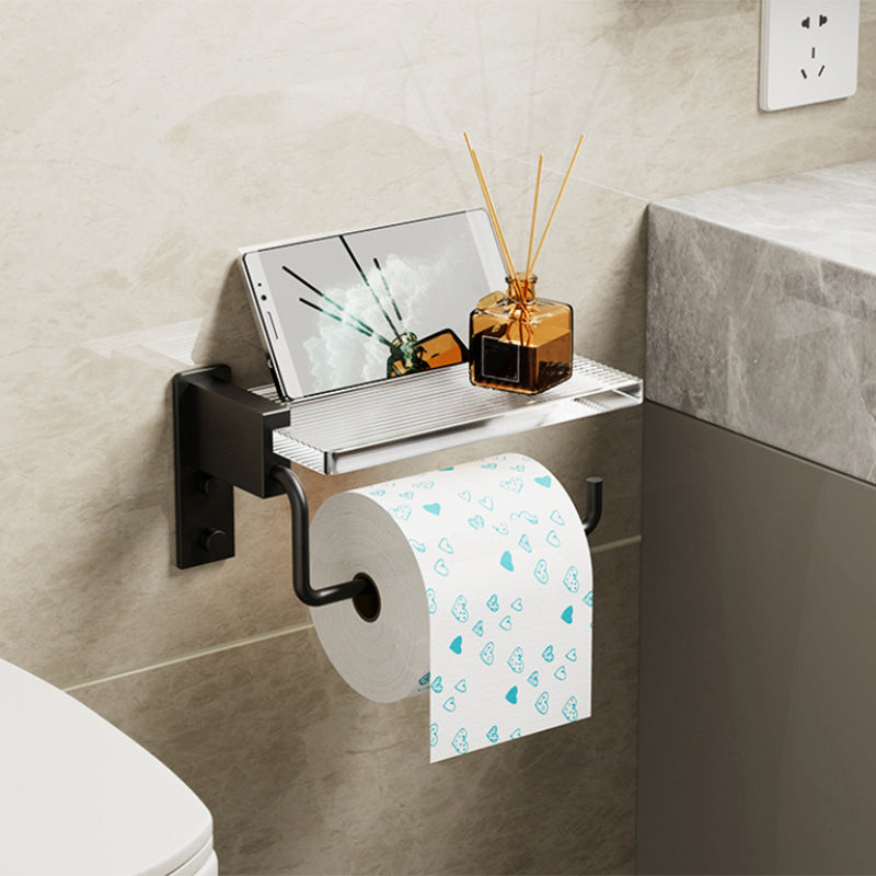 Modern Bath Accessories Set Black Towel Bar Bath Shelf Bathroom Fixtures Set