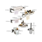 Modern Bath Accessories Set Black Towel Bar Bath Shelf Bathroom Fixtures Set