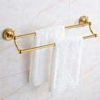 Traditional Golden Bath Accessory Set Copper Bathroom Accessory Kit