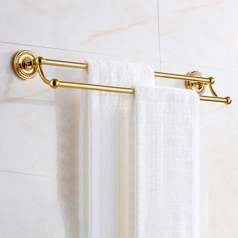 Traditional Golden Bath Accessory Set Copper Bathroom Accessory Kit