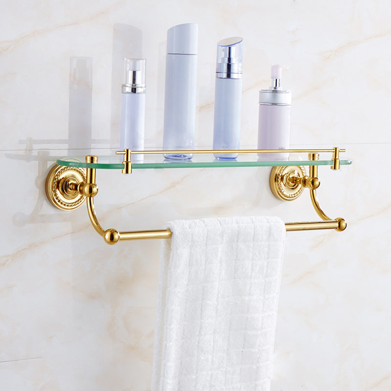 Traditional Golden Bathroom Accessories Set Copper Bathroom Set