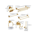 Traditional Golden Bathroom Accessories Set Copper Bathroom Set