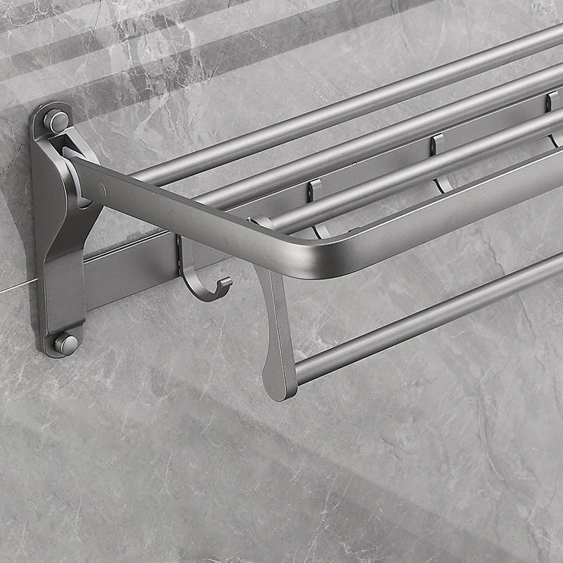 Gray 6/7-piece modern bathroom accessory set bathroom shelf/bath towel hooks/towel bar included