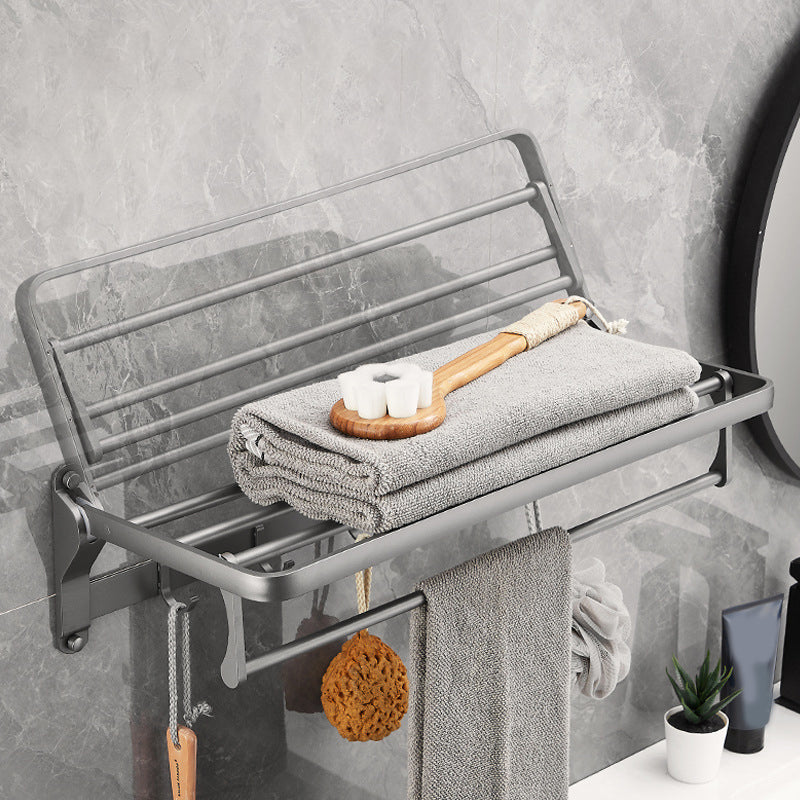 Gray 6/7-piece modern bathroom accessory set bathroom shelf/bath towel hooks/towel bar included