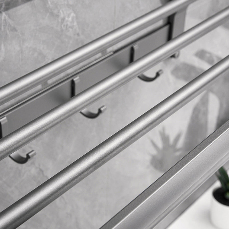 Gray 6/7-piece modern bathroom accessory set bathroom shelf/bath towel hooks/towel bar included