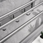 Gray 6/7-piece modern bathroom accessory set bathroom shelf/bath towel hooks/towel bar included