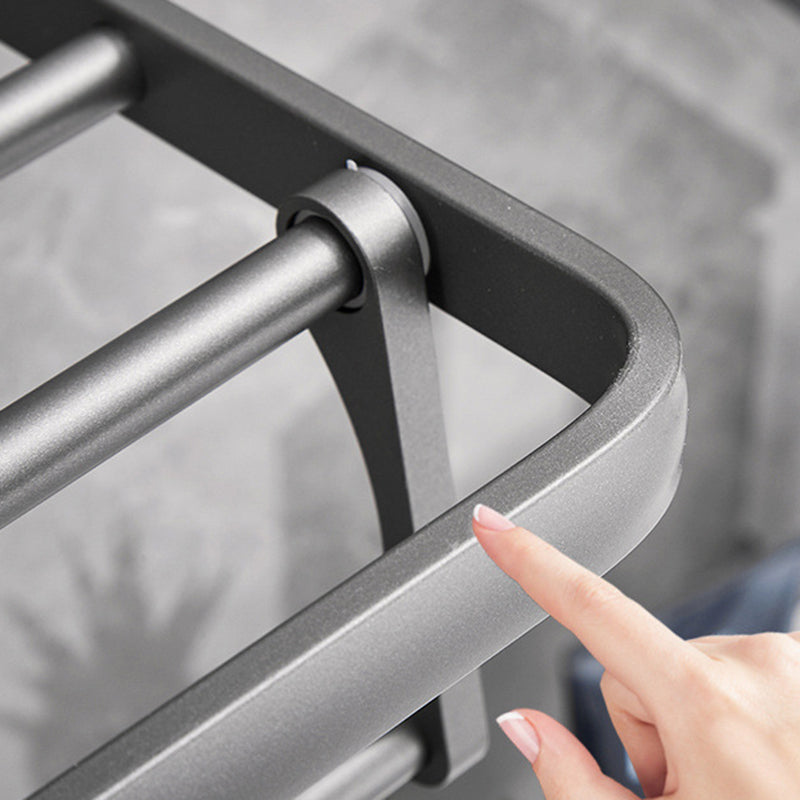 Gray 6/7-piece modern bathroom accessory set bathroom shelf/bath towel hooks/towel bar included