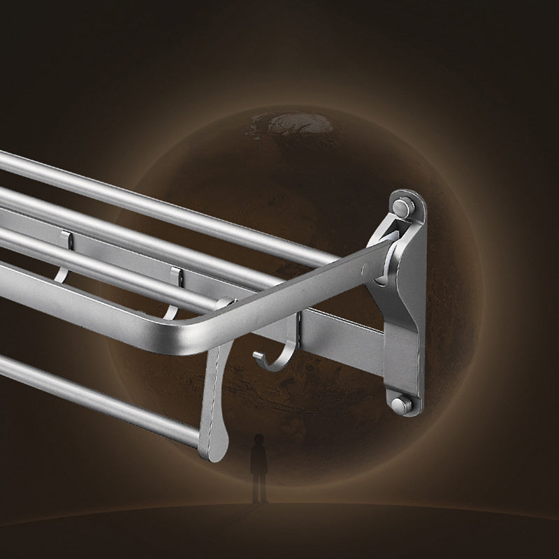 Gray 6/7-piece modern bathroom accessory set bathroom shelf/bath towel hooks/towel bar included