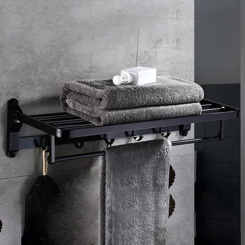 Modern 5/6-piece bathroom accessory set with bathroom shelf/robe hooks/towel bar