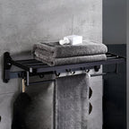 Modern 5/6-piece bathroom accessory set with bathroom shelf/robe hooks/towel bar