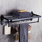 Modern 5/6-piece bathroom accessory set with bathroom shelf/robe hooks/towel bar