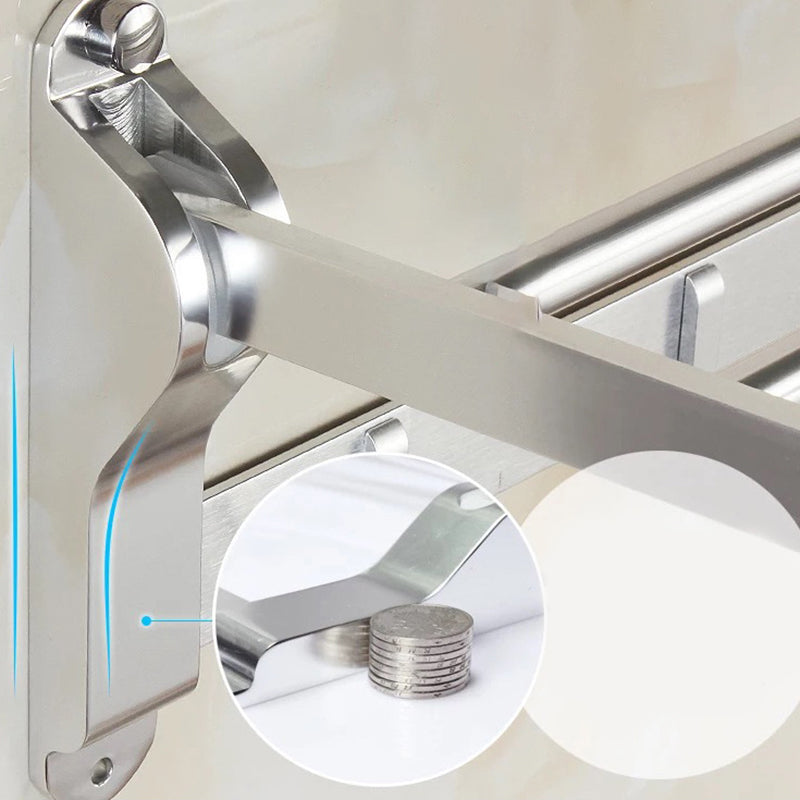 Modern 5/6-piece bathroom accessory set with bathroom shelf/robe hooks/towel bar