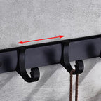 Modern 5/6-piece bathroom accessory set with bathroom shelf/robe hooks/towel bar