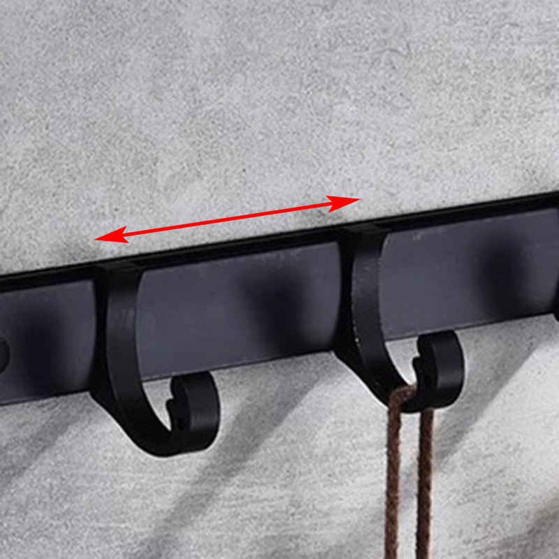 Modern 5/6-piece bathroom accessory set with bathroom shelf/robe hooks/towel bar