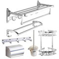 Modern 5/6-piece bathroom accessory set with bathroom shelf/robe hooks/towel bar