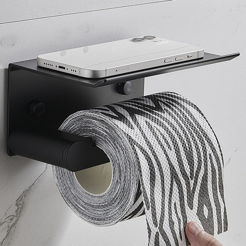 7-piece bathroom hardware set matte black/gray with bath shelf/towel holder/bath towel hooks