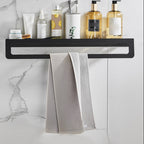 7-piece bathroom hardware set matte black/gray with bath shelf/towel holder/bath towel hooks