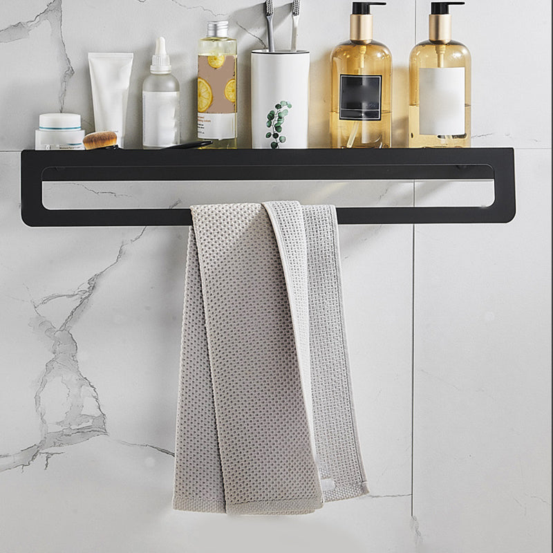 7-piece bathroom hardware set matte black/gray with bath shelf/towel holder/bath towel hooks