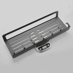 7-piece bathroom hardware set matte black/gray with bath shelf/towel holder/bath towel hooks