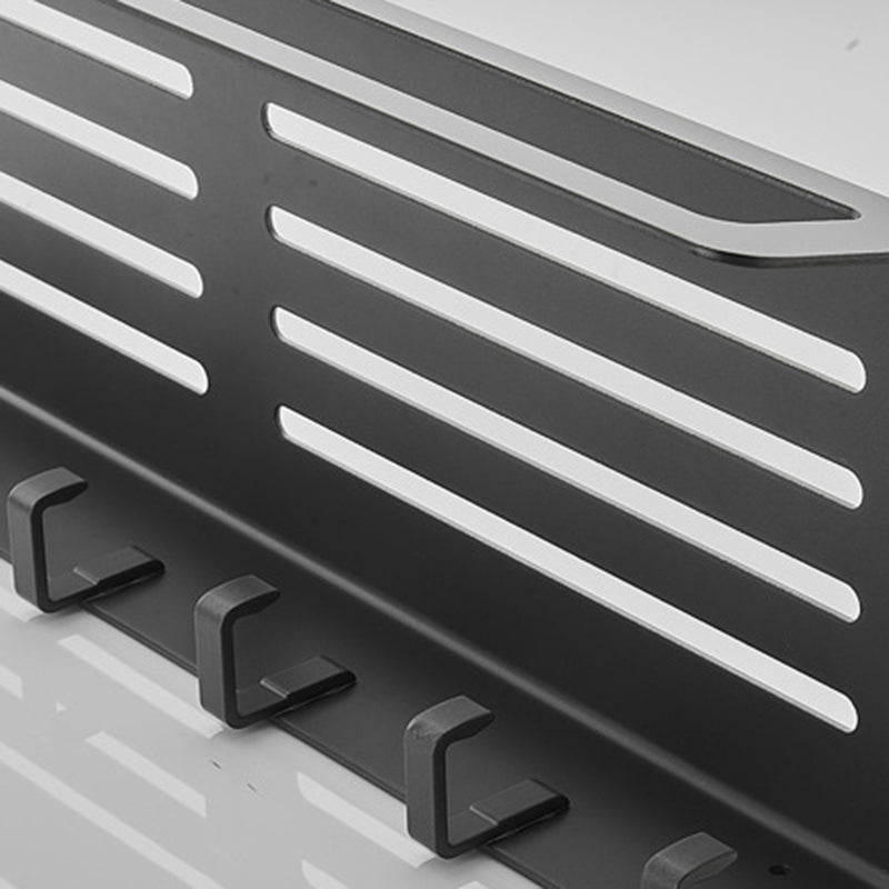 7-piece bathroom hardware set matte black/gray with bath shelf/towel holder/bath towel hooks