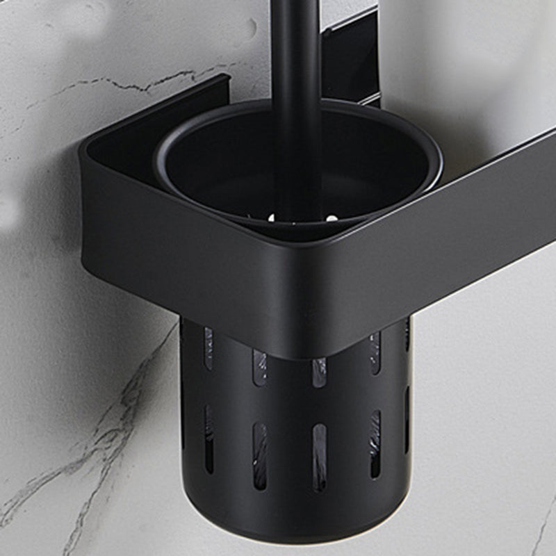 7-piece bathroom hardware set matte black/gray with bath shelf/towel holder/bath towel hooks