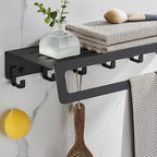 7-piece bathroom hardware set matte black/gray with bath shelf/towel holder/bath towel hooks