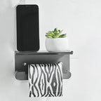 7-piece Bathroom Hardware Set Matte Black/Grey with Bath Shelf/Towel Holder/Bath Towel Hook