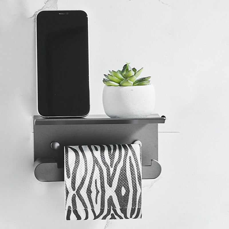 7-piece Bathroom Hardware Set Matte Black/Grey with Bath Shelf/Towel Holder/Bath Towel Hook