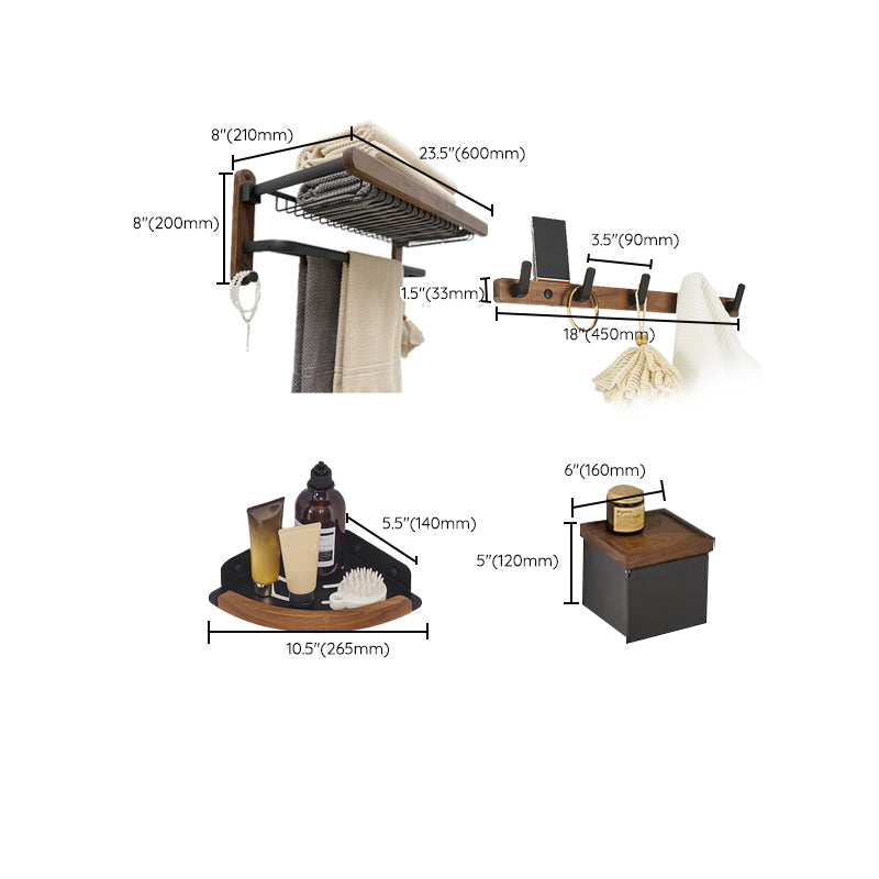 Traditional Bathroom Accessories As Individual Piece Or As Set in Black