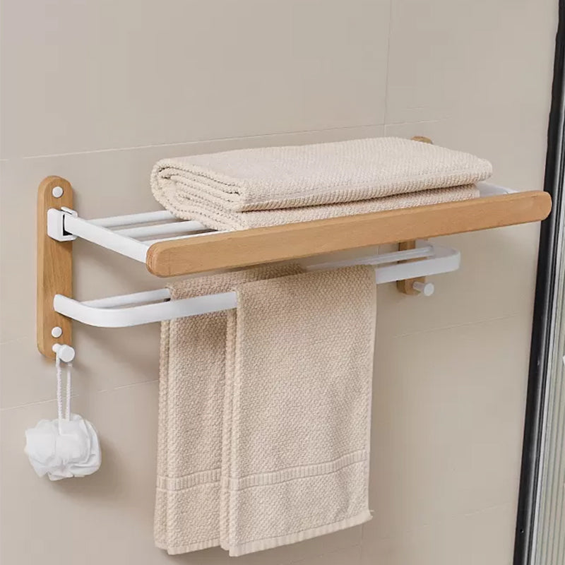 Modern natural bathroom accessories as a single piece or in a set made of solid wood