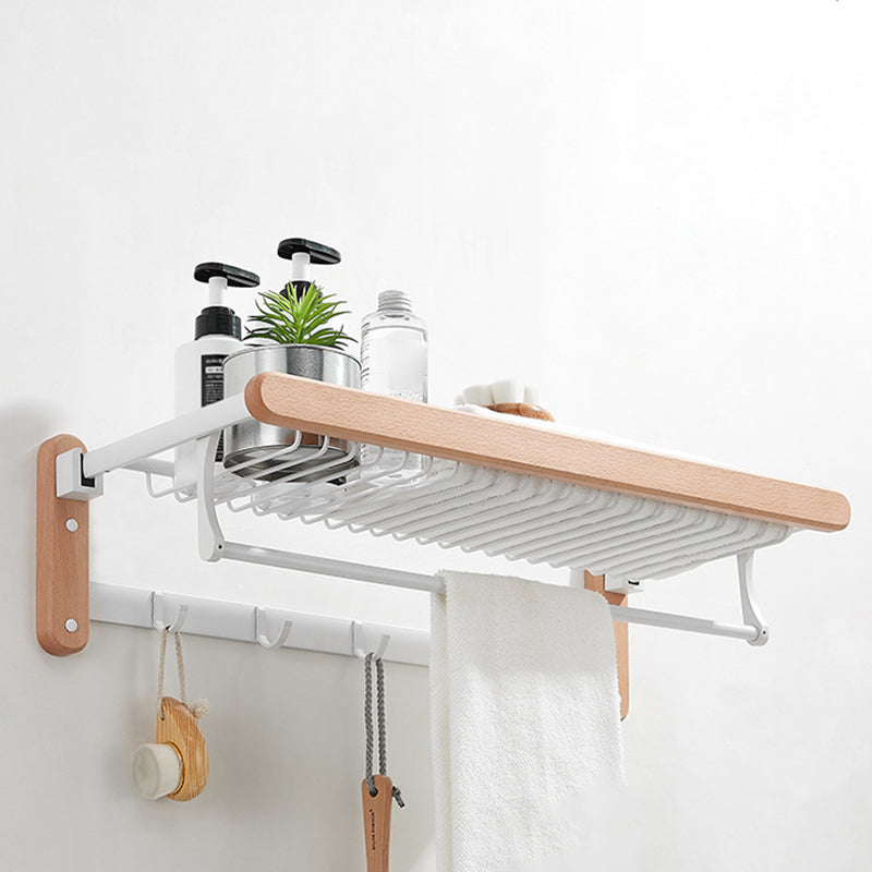 White Bathroom Set Solid Wood & Aluminum Bathroom Accessories Individually or as a Set