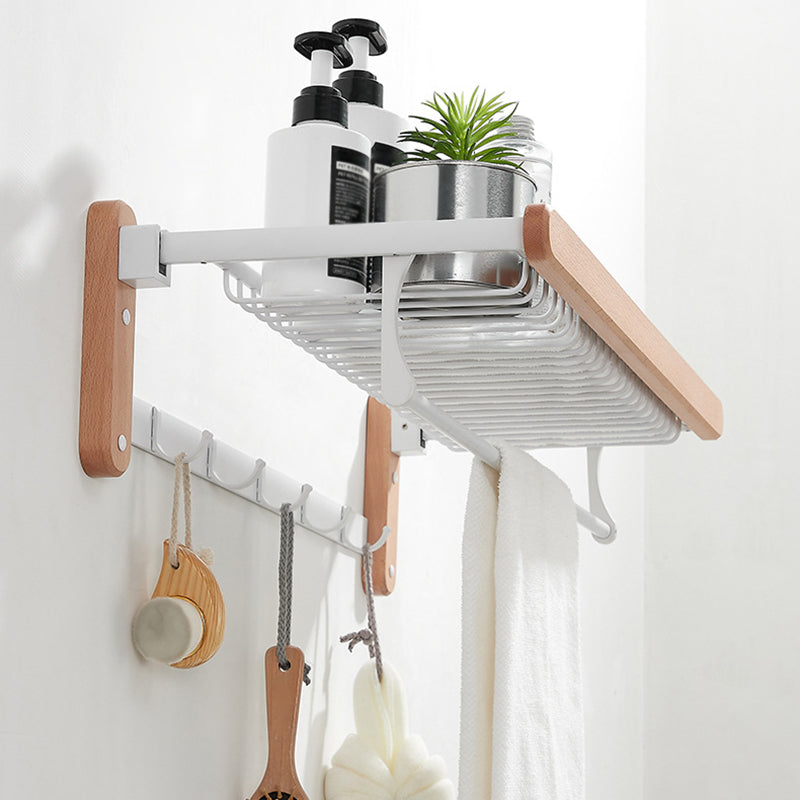 White Bathroom Set Solid Wood & Aluminium Bathroom Accessories individually or as a set